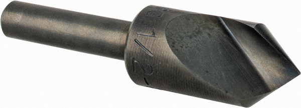 Hertel Countersink: 1/2" Head Dia, 90.00 deg Included Angle, 1 Flute, High-Speed Steel, Right Hand Cut - GX89340533