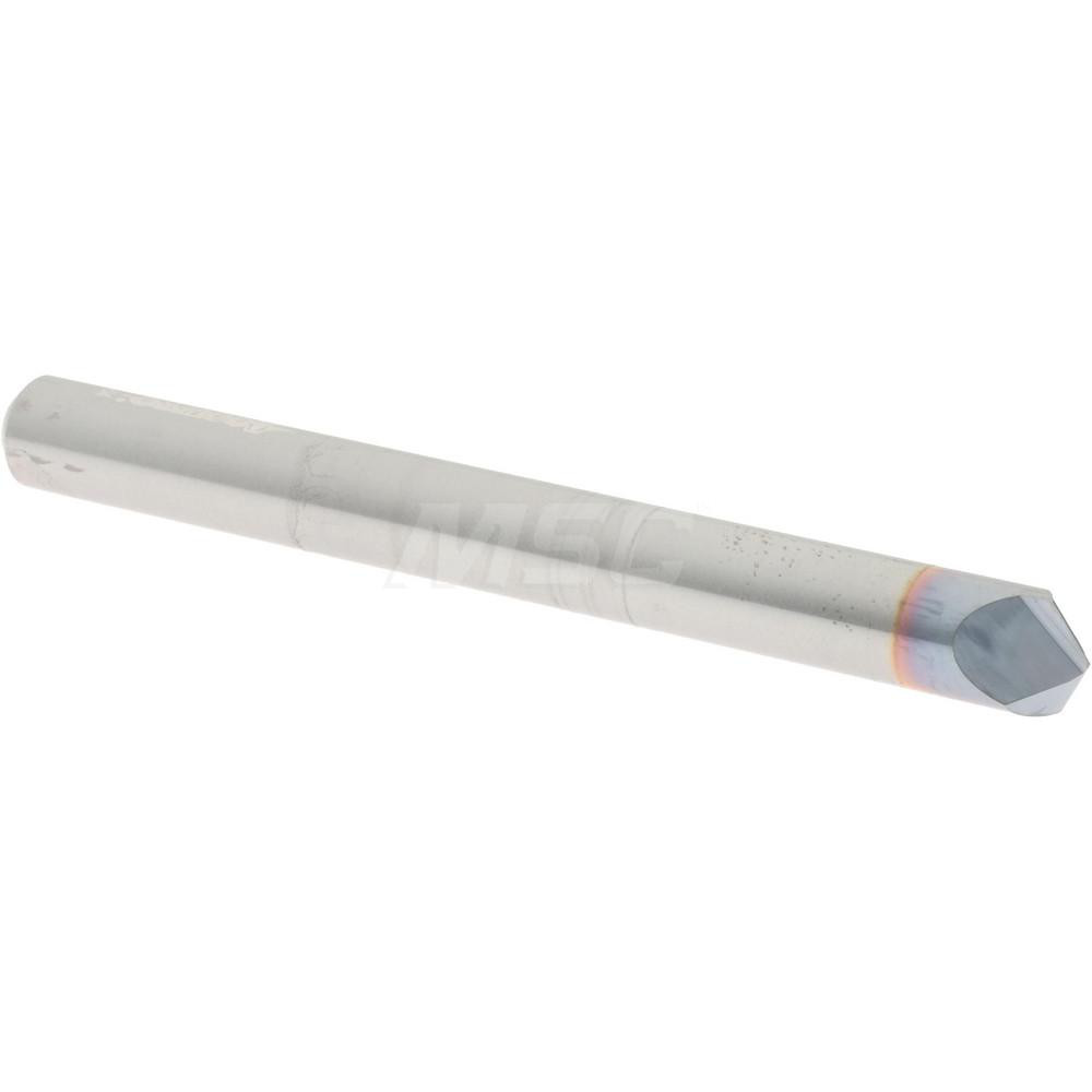 Harvey Tool Chamfer Mill: 3/8" Dia, 3/8" Shank Dia, 60 deg, 4 Flute, Solid Carbide, Single End - 889724-C3