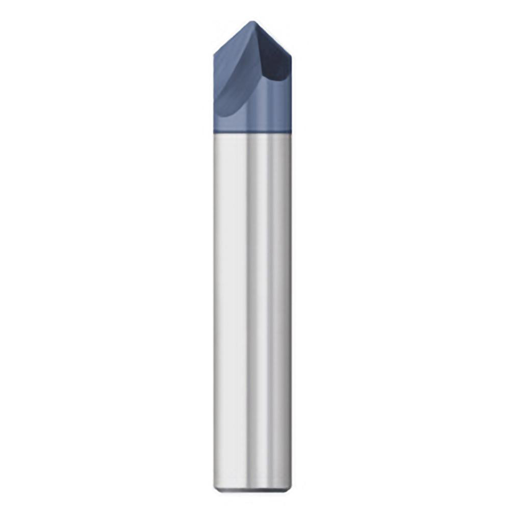 Titan USA Chamfer Mill: 3/8" Dia, 3/8" Shank Dia, 82 deg, 2 Flute, Solid Carbide, Single End - TC87678