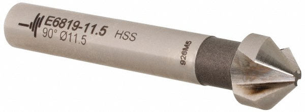 Guhring Countersink: 12.4000 mm Head Dia, 90.00 deg Included Angle, 3 Flute, Cobalt Steel, Right Hand Cut - 9055010124000