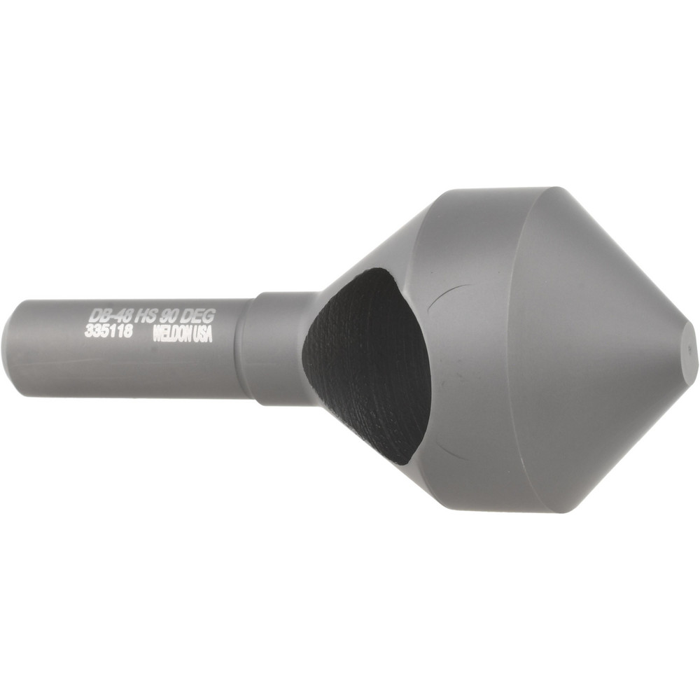 Weldon Countersink: 7/16" Head Dia, 100.00 deg Included Angle, 0 Flute, High-Speed Steel, Right Hand Cut - 98120-94-W