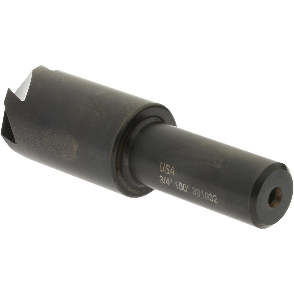 Hertel Countersink: 3/4" Head Dia, 100.00 deg Included Angle, 6 Flute, High-Speed Steel, Right Hand Cut - GX89331565