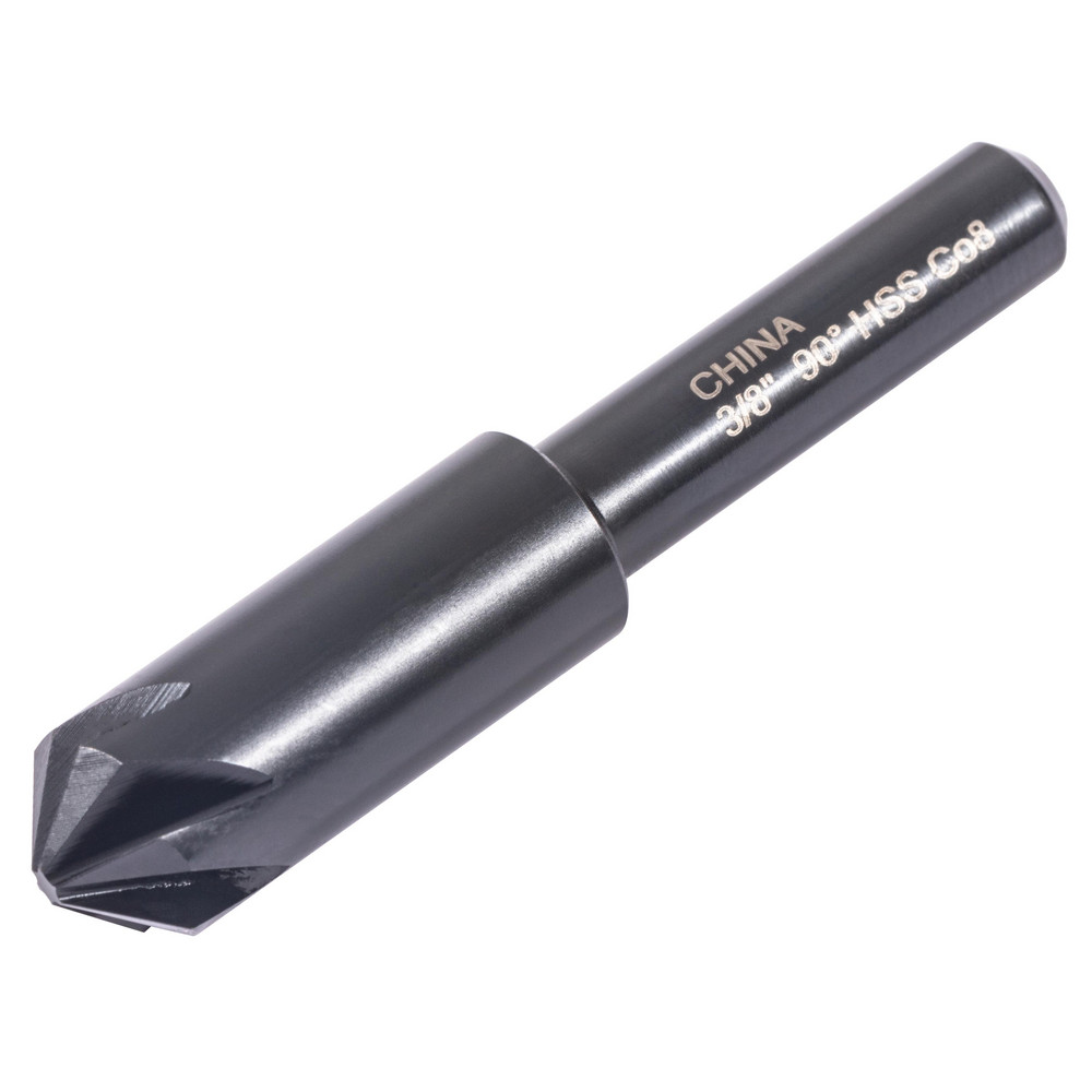 Hertel Countersink: 3/8" Head Dia, 90.00 deg Included Angle, 6 Flute, High-Speed Steel, Right Hand Cut - GX89330534