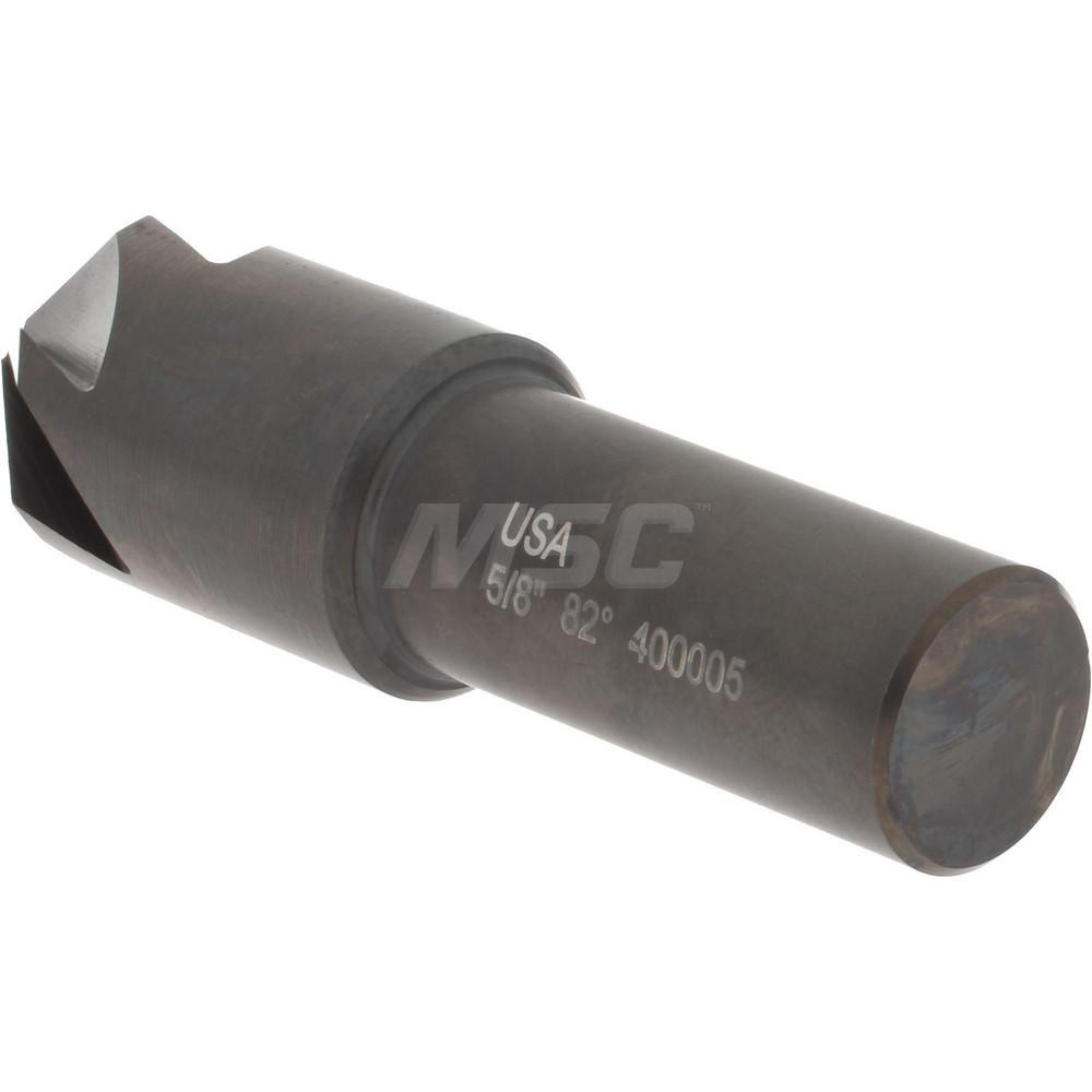 Hertel Countersink: 5/8" Head Dia, 82.00 deg Included Angle, 6 Flute, High-Speed Steel, Right Hand Cut - GX89331607