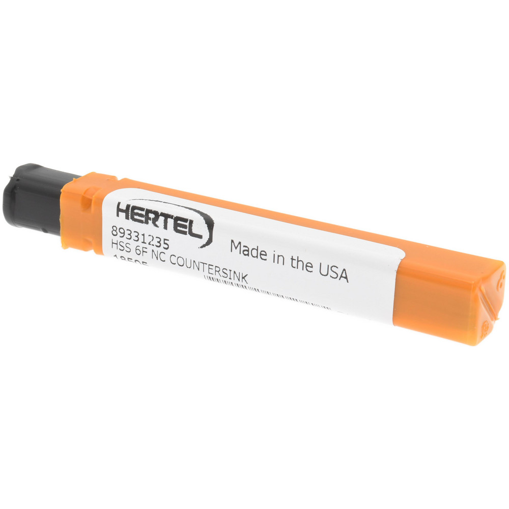 Hertel Countersink: 1/4" Head Dia, 82.00 deg Included Angle, 6 Flute, High-Speed Steel, Right Hand Cut - GX89331235