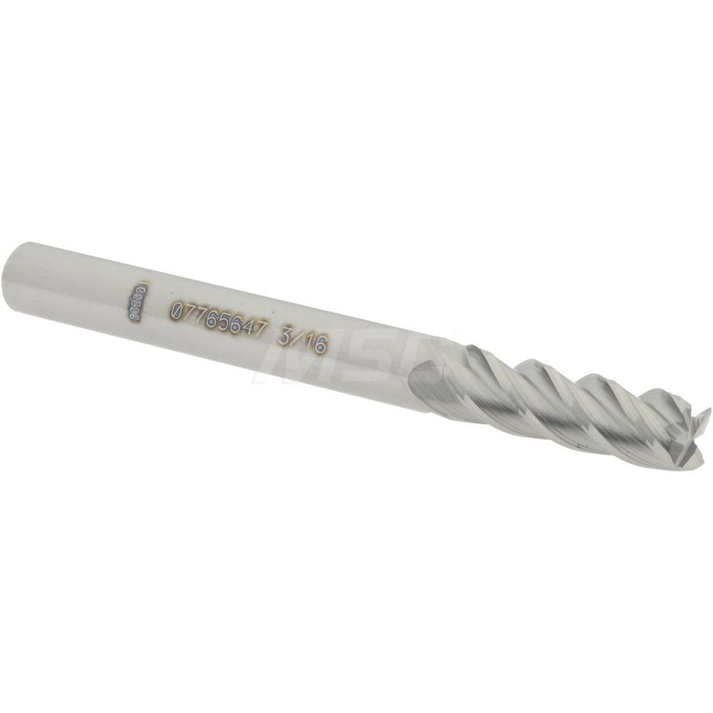Accupro Chamfer Mill: 3/16" Dia, 3/16" Shank Dia, 120 deg, 2 Flute, Solid Carbide, Single End - 2500097
