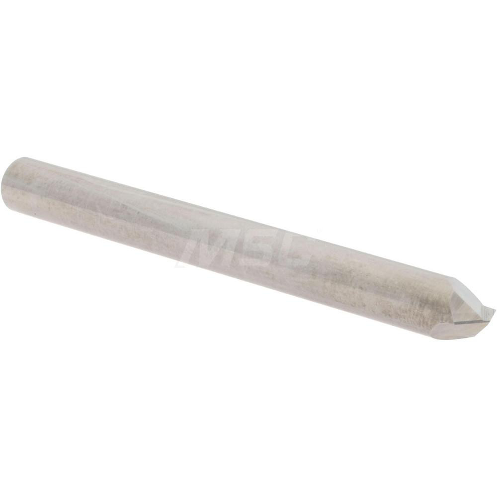 Accupro Chamfer Mill: 3/16" Dia, 3/16" Shank Dia, 120 deg, 2 Flute, Solid Carbide, Single End - 2500097