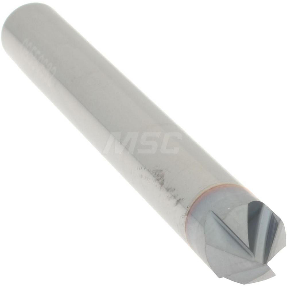 Accupro Chamfer Mill: 1/4" Dia, 1/4" Shank Dia, 82 deg, 4 Flute, Solid Carbide, Single End - 2500062