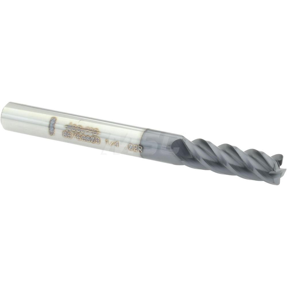 Harvey Tool Chamfer Mill: 0.5000" Dia, 0.5000" Shank Dia, 40 deg, 4 Flute, Solid Carbide, Single End - 820220-C3