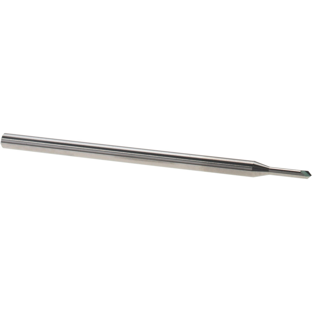 Harvey Tool Chamfer Mill: 1/16" Dia, 1/8" Shank Dia, 120 deg, 2 Flute, Solid Carbide, Single End - 55660-C3