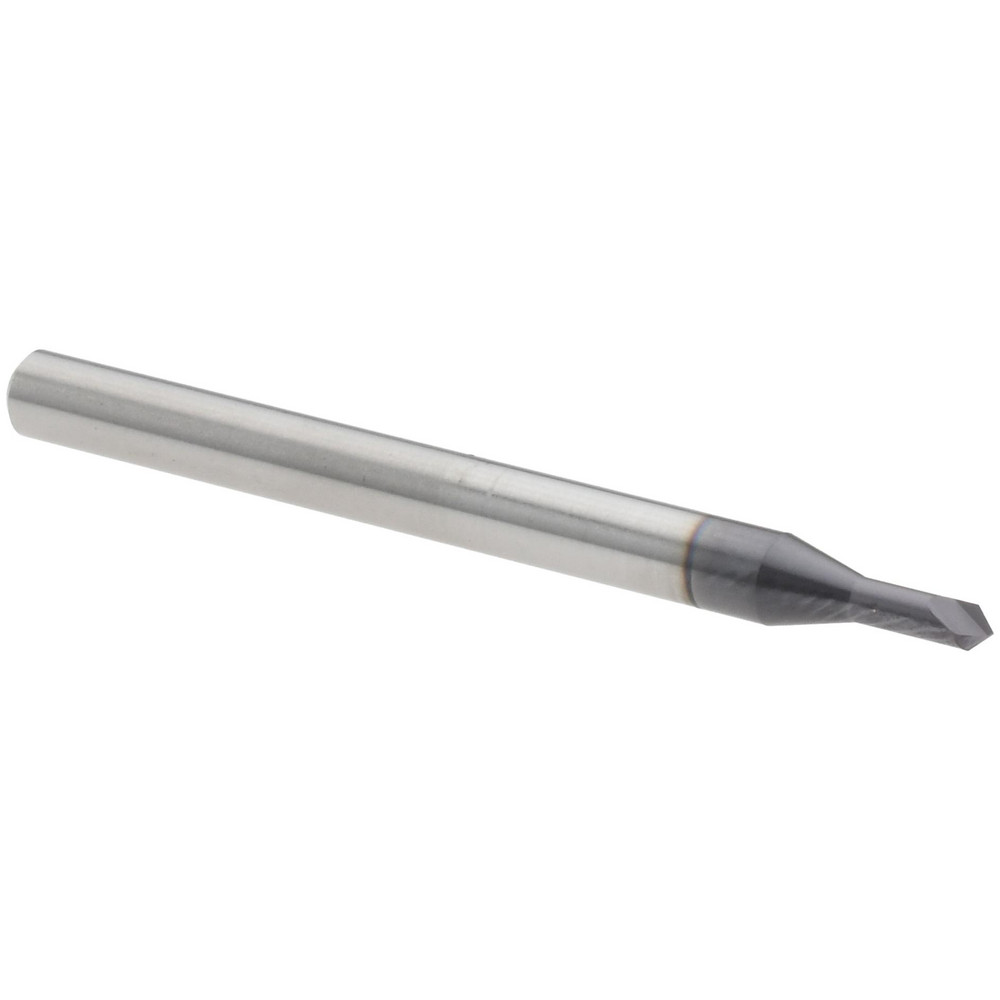 Harvey Tool Chamfer Mill: 1/16" Dia, 1/8" Shank Dia, 120 deg, 2 Flute, Solid Carbide, Single End - 55660-C3