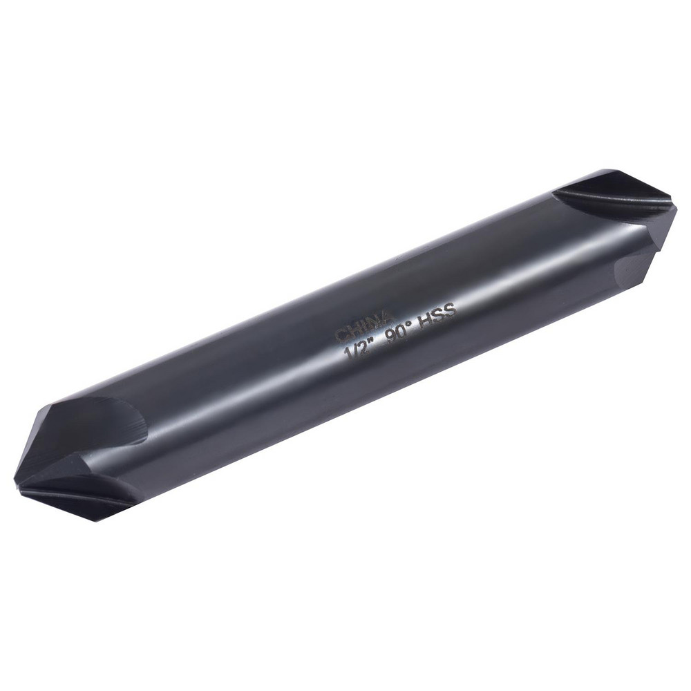 Hertel Countersink: 1/2" Head Dia, 90.00 deg Included Angle, 4 Flute, High-Speed Steel, Right Hand Cut - GX89337042