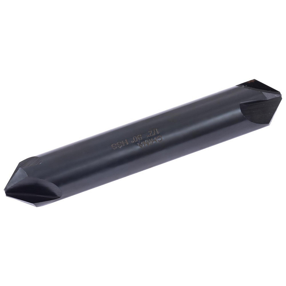 Hertel Countersink: 1/2" Head Dia, 90.00 deg Included Angle, 4 Flute, High-Speed Steel, Right Hand Cut - GX89337042