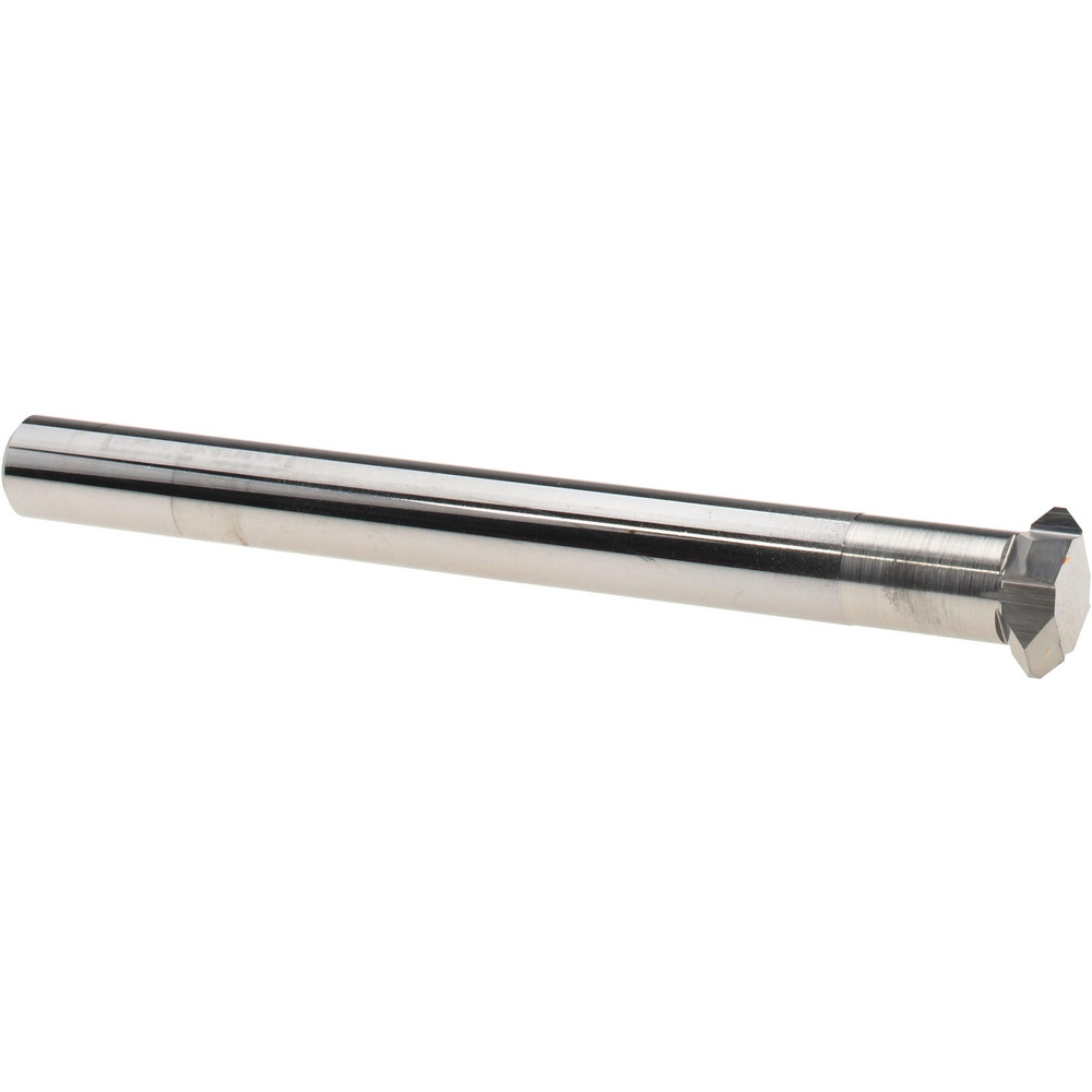 Micro 100 Chamfer Mill: 3/16" Dia, 3/16" Shank Dia, 90 deg, 4 Flute, Solid Carbide, Double End - CS-187-090