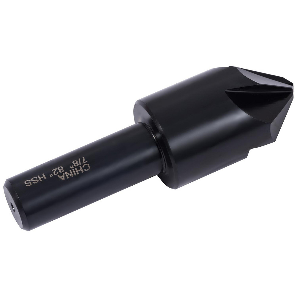 Hertel Countersink: 7/8" Head Dia, 82.00 deg Included Angle, 4 Flute, High-Speed Steel, Right Hand Cut - GX89337000