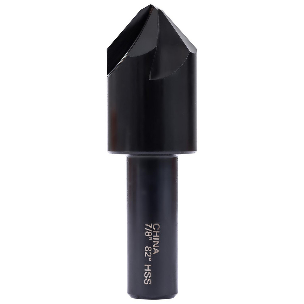 Hertel Countersink: 7/8" Head Dia, 82.00 deg Included Angle, 4 Flute, High-Speed Steel, Right Hand Cut - GX89337000