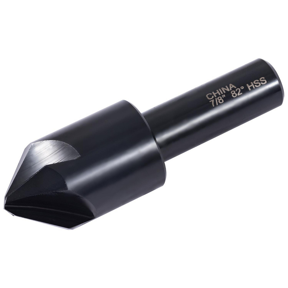 Hertel Countersink: 7/8" Head Dia, 82.00 deg Included Angle, 4 Flute, High-Speed Steel, Right Hand Cut - GX89337000