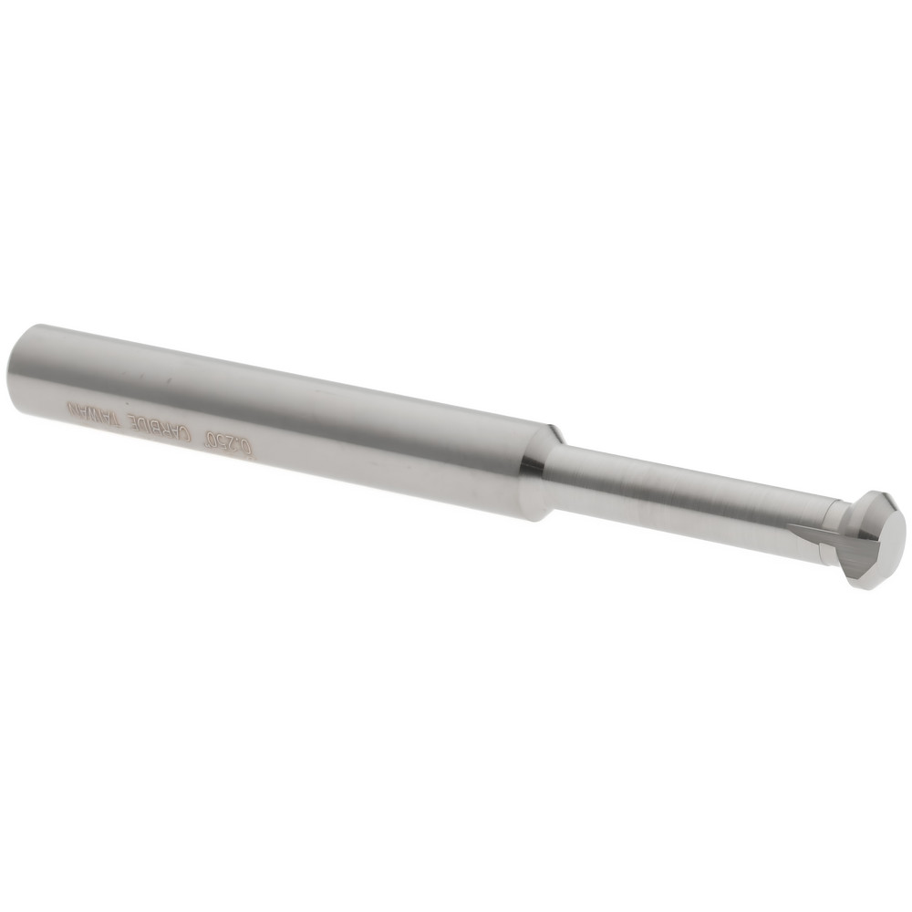 Made in USA Chamfer Mill: 1/4" Dia, 1/4" Shank Dia, 90 deg, 4 Flute, Solid Carbide, Double End - 64-1415-C