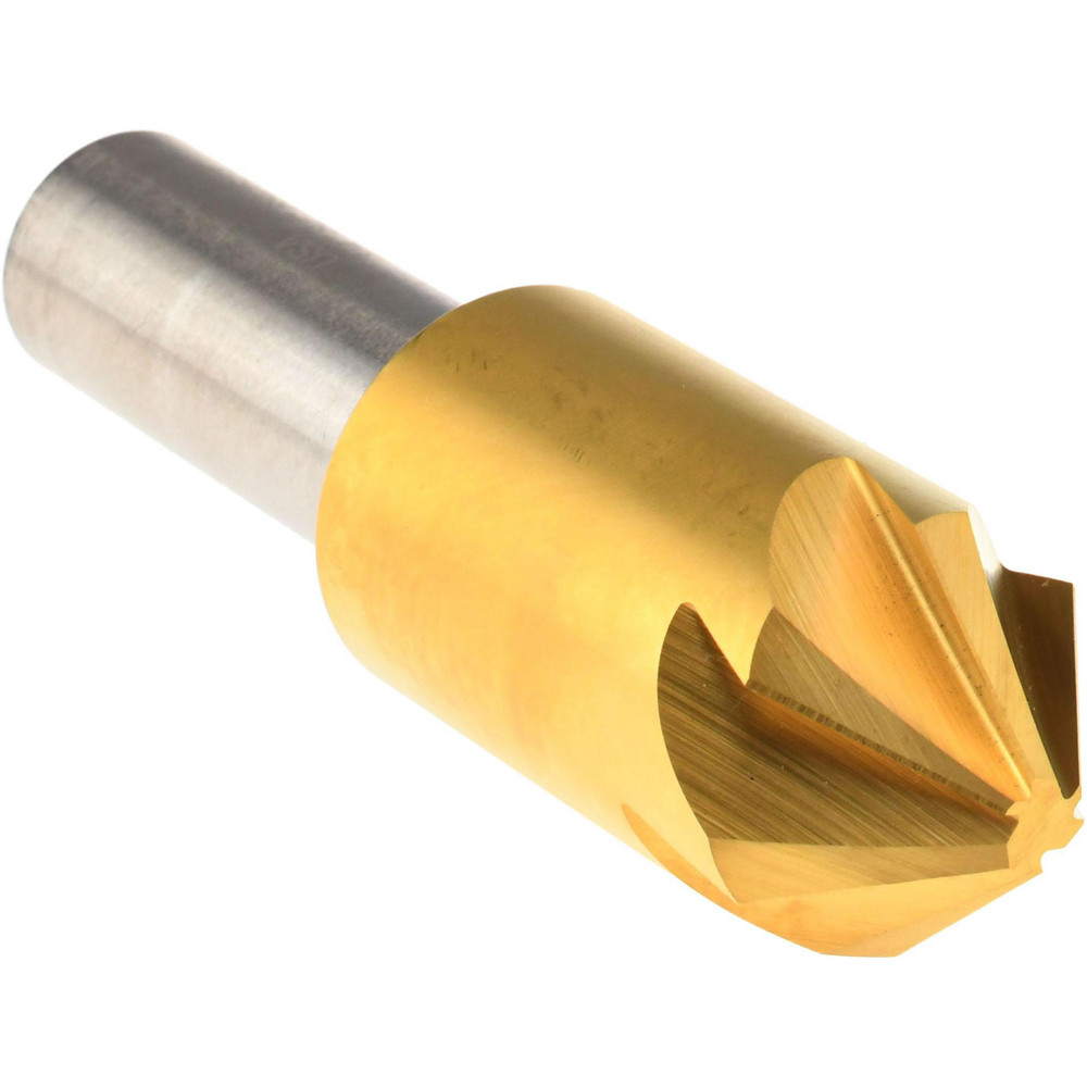 Melin Tool Countersink: 3/4" Head Dia, 82.00 deg Included Angle, 6 Flute, Cobalt Steel, Right Hand Cut - 18225