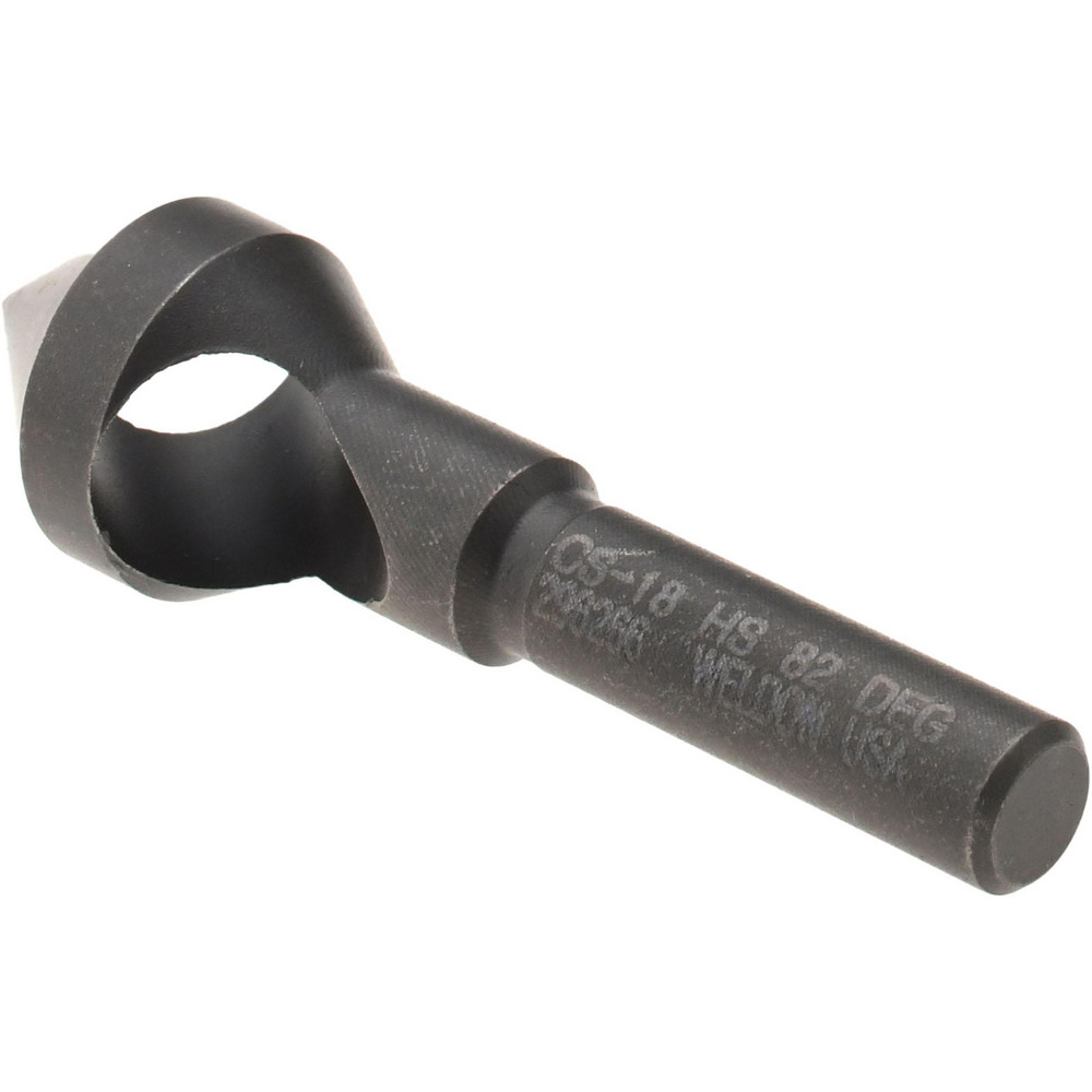 Weldon Countersink: 9/16" Head Dia, 82.00 deg Included Angle, 0 Flute, High-Speed Steel, Right Hand Cut - 98820-94-W