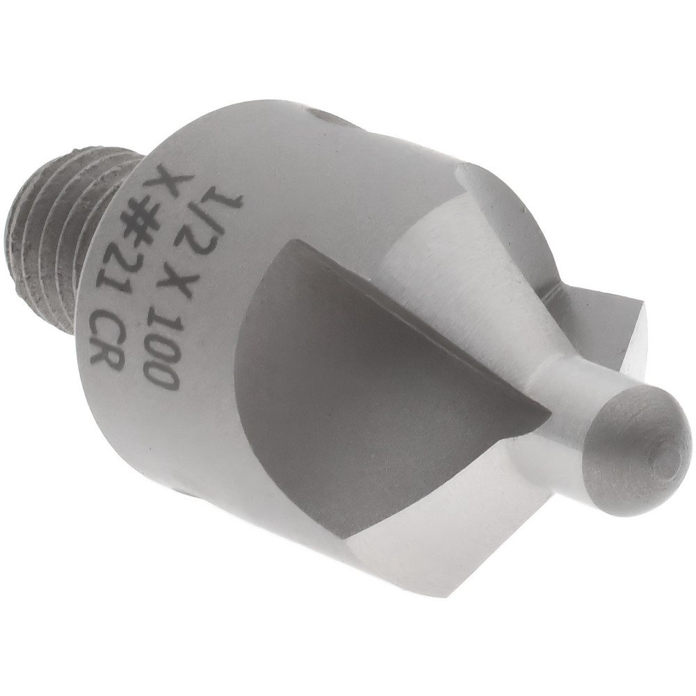 Made in USA 2-1/2" OAL, 1/2" Head Dia, 3 Flute, 100° Incl Angle, Integral Pilot, Adjustable Stop Countersink - 152-3-100-.1590