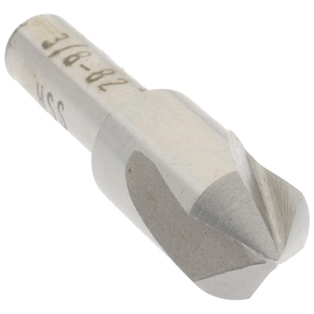 Value Collection Countersink: 3/8" Head Dia, 82.00 deg Included Angle, 3 Flute, High-Speed Steel, Right Hand Cut - SC4082024