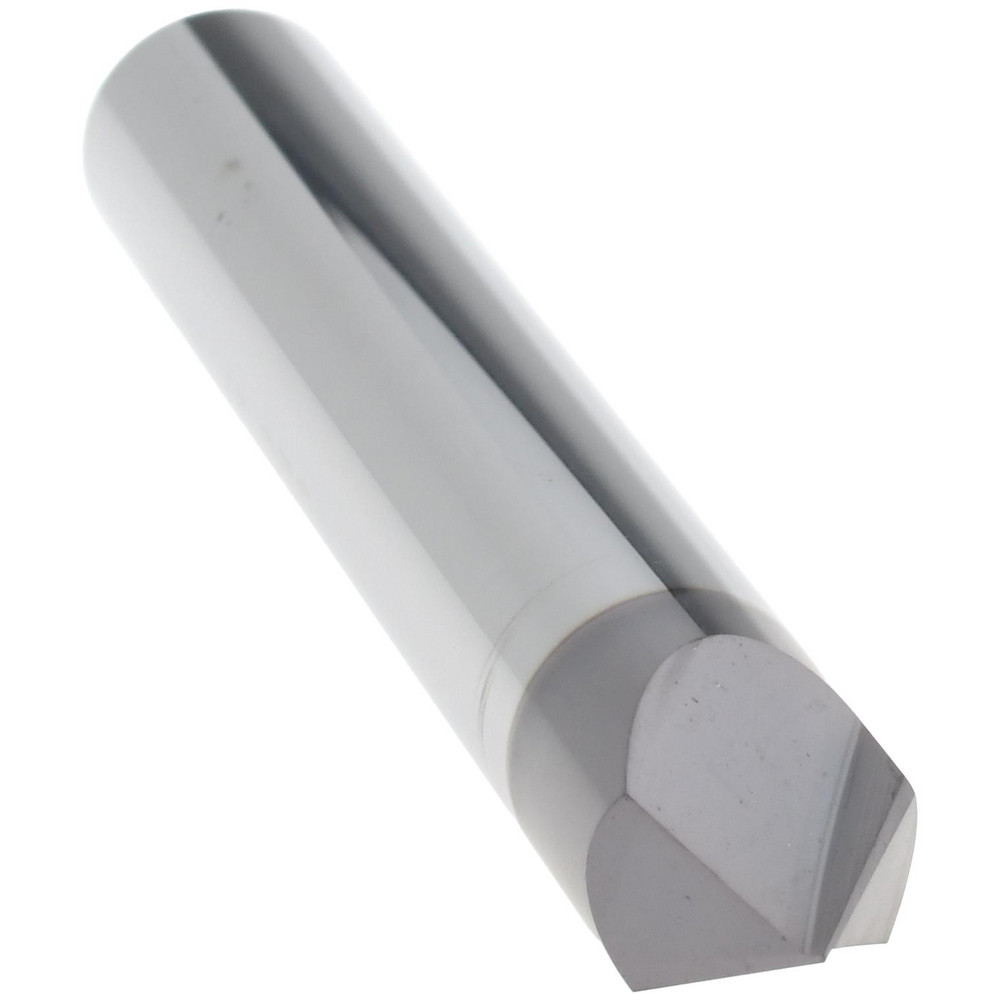 Harvey Tool Chamfer Mill: 3/8" Dia, 3/8" Shank Dia, 90 deg, 2 Flute, Solid Carbide, Single End - 72545-C3