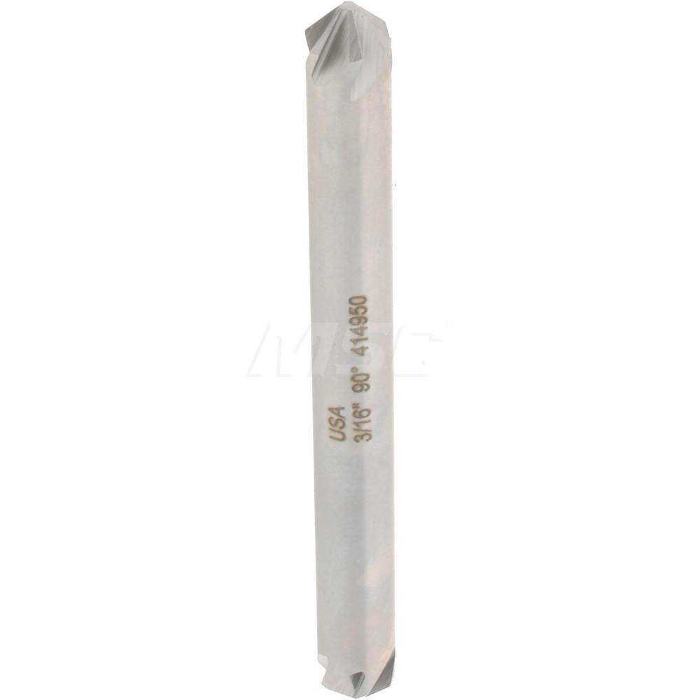 Hertel Countersink: 3/16" Head Dia, 90.00 deg Included Angle, 6 Flute, High-Speed Steel, Right Hand Cut - GX89331490