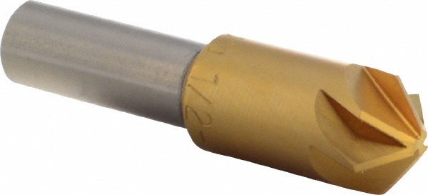 SGS Countersink: 1/2" Head Dia, 90.00 deg Included Angle, 1 Flute, Solid Carbide, Right Hand Cut - 74213