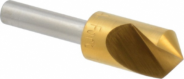 SGS Countersink: 1/2" Head Dia, 90.00 deg Included Angle, 1 Flute, Solid Carbide, Right Hand Cut - 74213