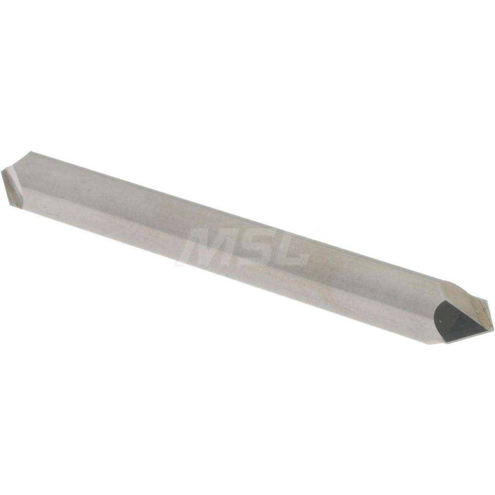 Harvey Tool Chamfer Mill: 1/8" Dia, 1/8" Shank Dia, 90 deg, 2 Flute, Solid Carbide, Double End - 988445