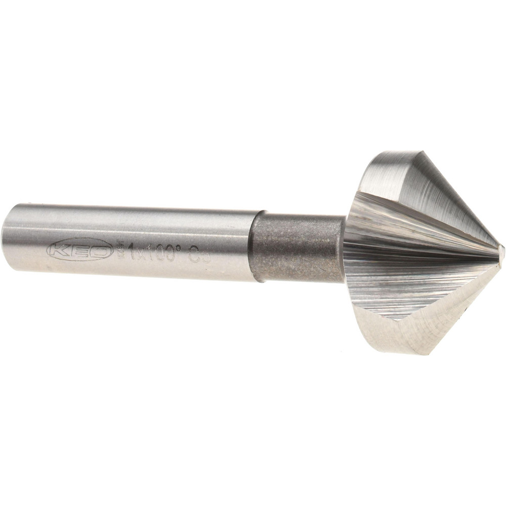 Keo Countersink: 1" Head Dia, 82.00 deg Included Angle, 3 Flute, Cobalt Steel, Right Hand Cut - 919-000-279