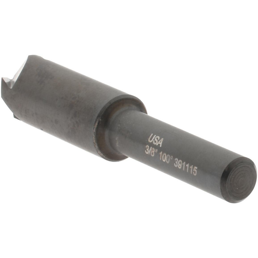 Hertel Countersink: 3/8" Head Dia, 100.00 deg Included Angle, 4 Flute, High-Speed Steel, Right Hand Cut - GX89331151