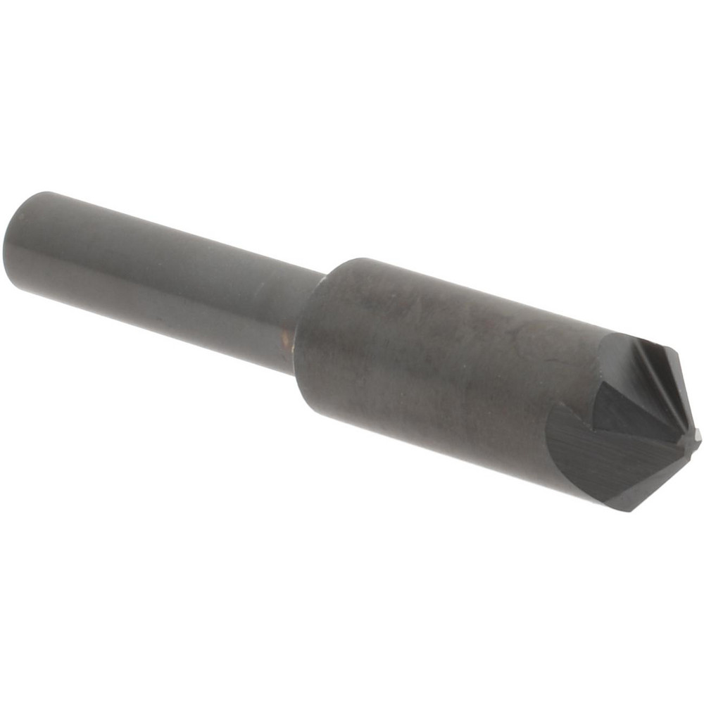 Hertel Countersink: 3/8" Head Dia, 100.00 deg Included Angle, 4 Flute, High-Speed Steel, Right Hand Cut - GX89331151