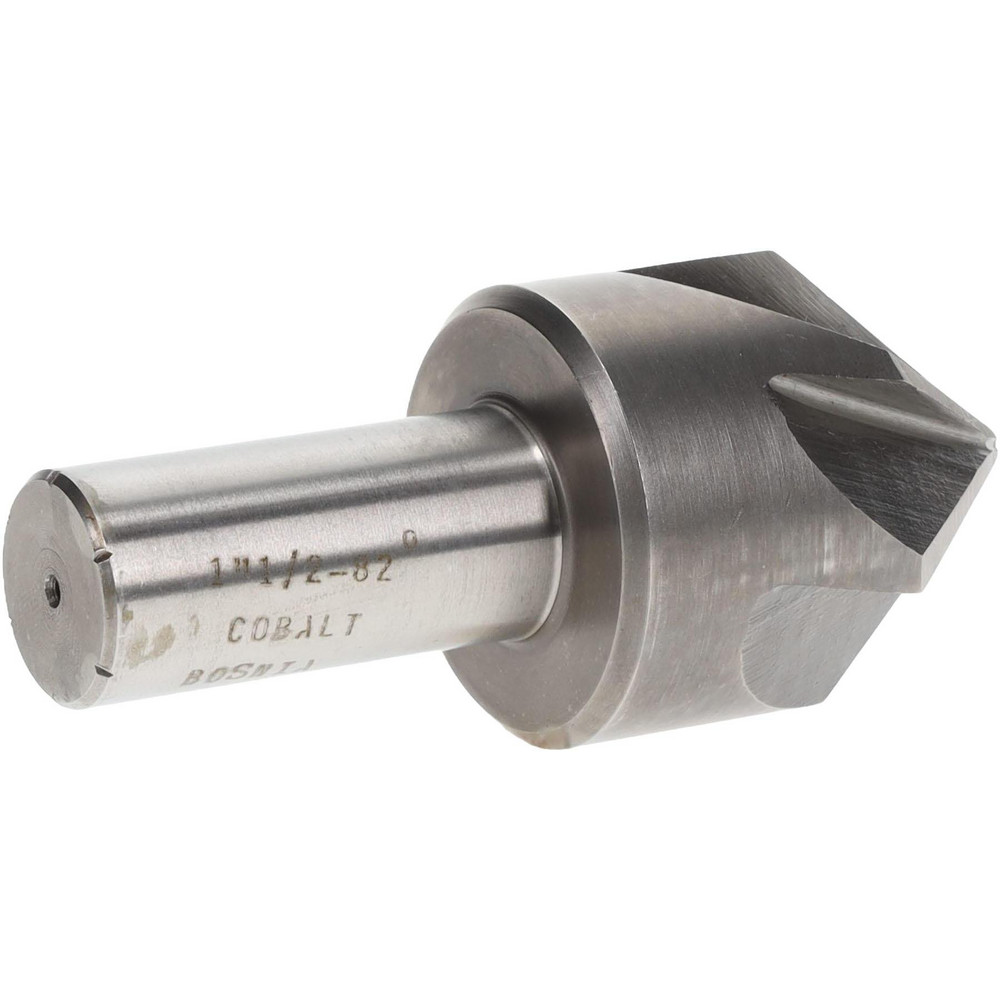 Value Collection Countersink: 1-1/2" Head Dia, 82.00 deg Included Angle, 6 Flute, Cobalt Steel, Right Hand Cut - SC2182132