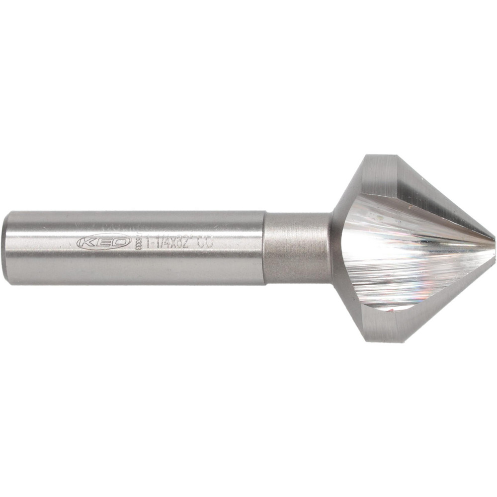 Hertel Countersink: 1-1/4" Head Dia, 82.00 deg Included Angle, 6 Flute, Solid Carbide, Right Hand Cut - 336-011060