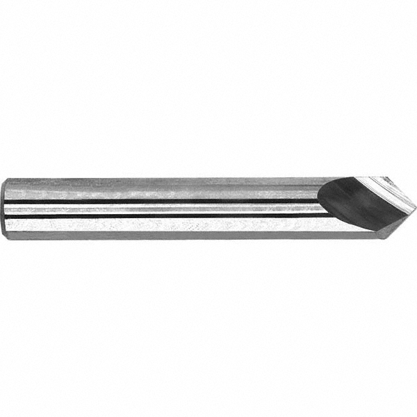 Accupro Chamfer Mill: 1/2" Dia, 1/2" Shank Dia, 60 deg, 2 Flute, Solid Carbide, Single End - 2500093