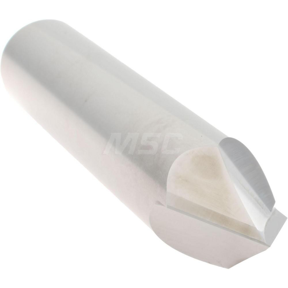 Accupro Chamfer Mill: 1/2" Dia, 1/2" Shank Dia, 60 deg, 2 Flute, Solid Carbide, Single End - 2500093