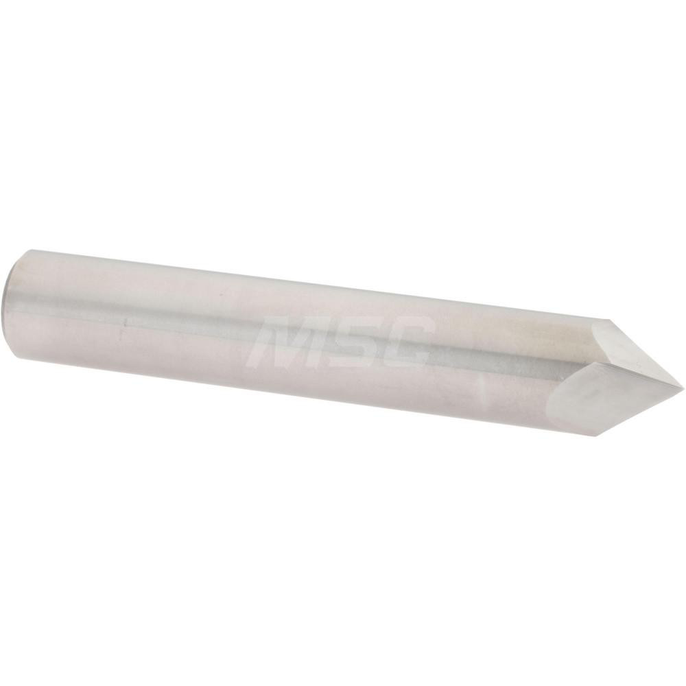 Accupro Chamfer Mill: 1/2" Dia, 1/2" Shank Dia, 60 deg, 2 Flute, Solid Carbide, Single End - 2500093