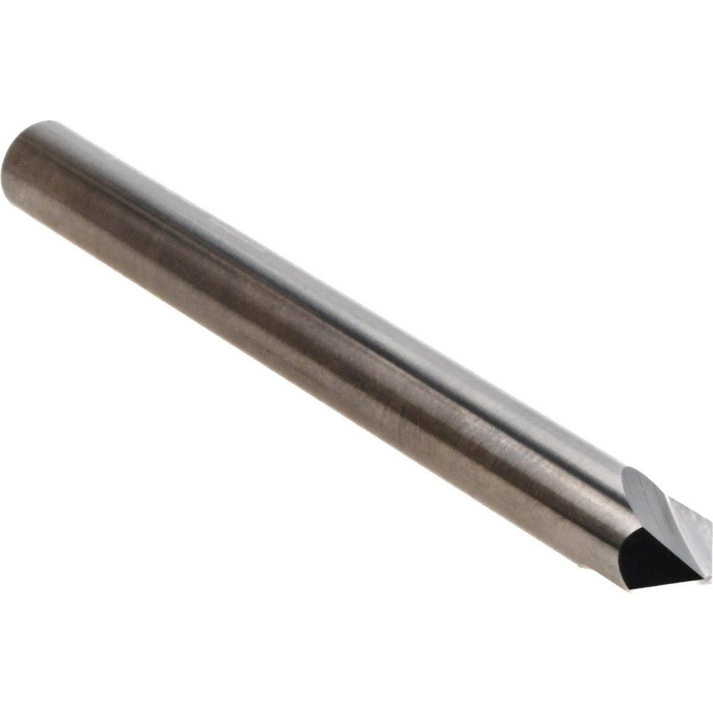 Accupro Chamfer Mill: 1/2" Dia, 1/2" Shank Dia, 60 deg, 2 Flute, Solid Carbide, Single End - 2500093