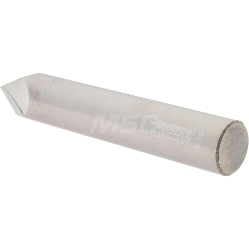 Accupro Chamfer Mill: 1/2" Dia, 1/2" Shank Dia, 60 deg, 2 Flute, Solid Carbide, Single End - 2500093