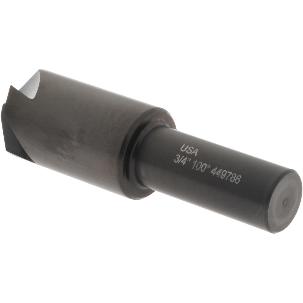 Hertel Countersink: 3/4" Head Dia, 100.00 deg Included Angle, 4 Flute, High-Speed Steel, Right Hand Cut - GX89336952