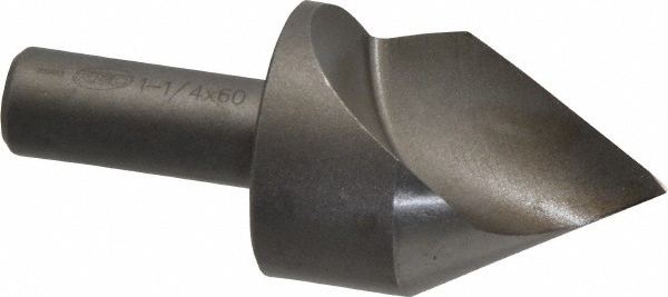 M.A. Ford® Countersink: 1-1/4" Head Dia, 60.00 deg Included Angle, 1 Flute, High-Speed Steel, Right Hand Cut - 61125001