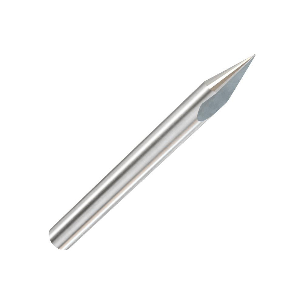 Internal Tool Chamfer Mill: 3/8" Dia, 3/8" Shank Dia, 30 deg, 4 Flute, Solid Carbide, Single End - 64-7480