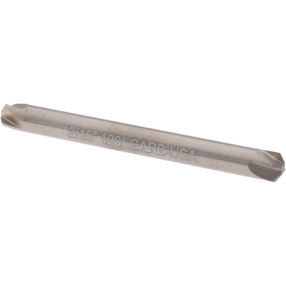 Hertel Countersink: 3/16" Head Dia, 120.00 deg Included Angle, 4 Flute, Solid Carbide, Right Hand Cut - 334-202100