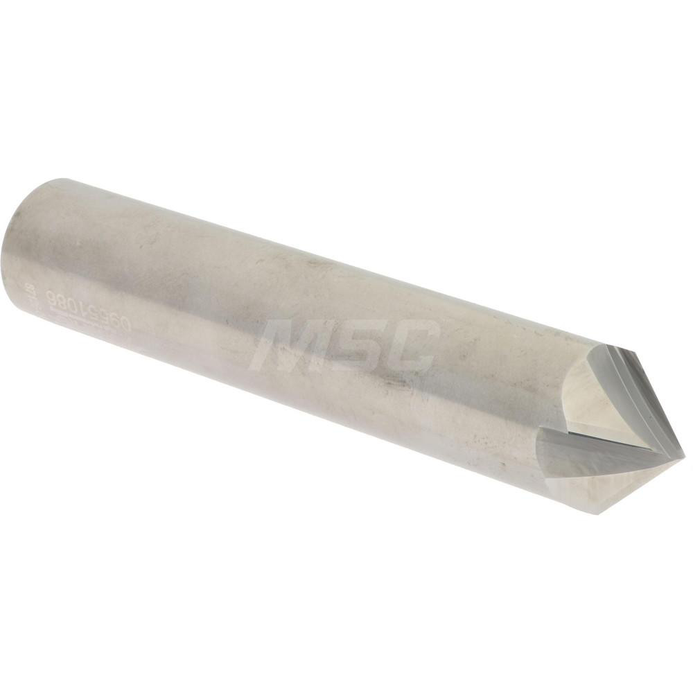 Accupro Chamfer Mill: 1/4" Dia, 1/4" Shank Dia, 90 deg, 2 Flute, Solid Carbide, Single End - 2500016