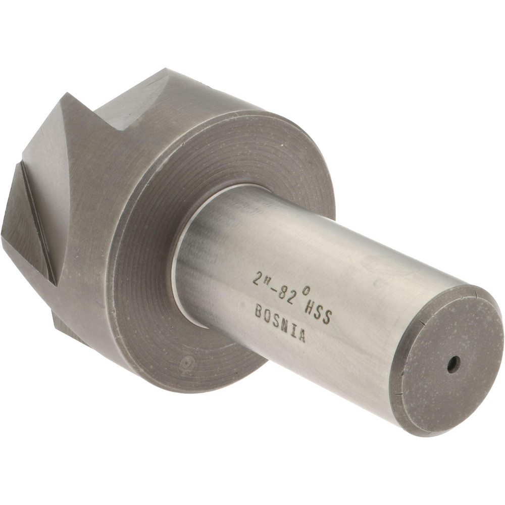 Value Collection Countersink: 2" Head Dia, 82.00 deg Included Angle, 6 Flute, High-Speed Steel, Right Hand Cut - SC2082200