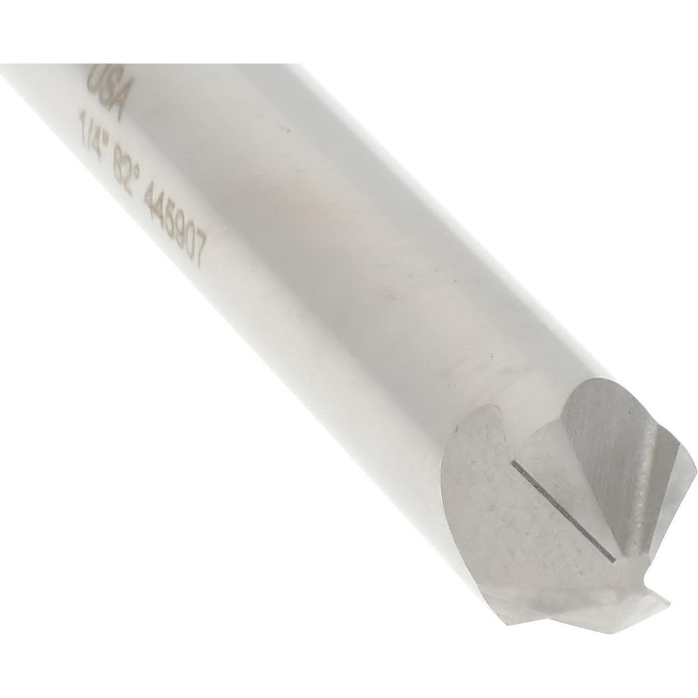 Hertel Countersink: 1/4" Head Dia, 82.00 deg Included Angle, 4 Flute, High-Speed Steel, Right Hand Cut - GX89335608