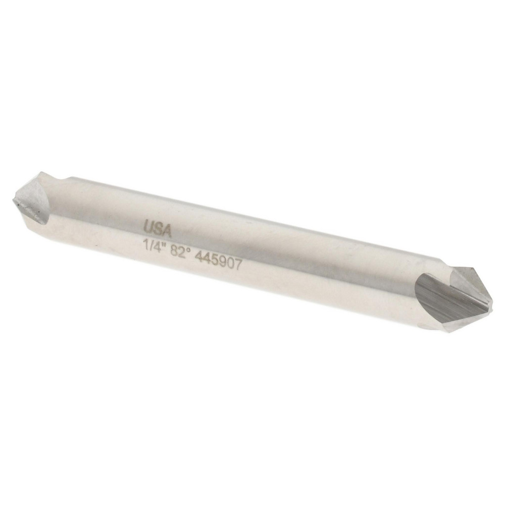Hertel Countersink: 1/4" Head Dia, 82.00 deg Included Angle, 4 Flute, High-Speed Steel, Right Hand Cut - GX89335608