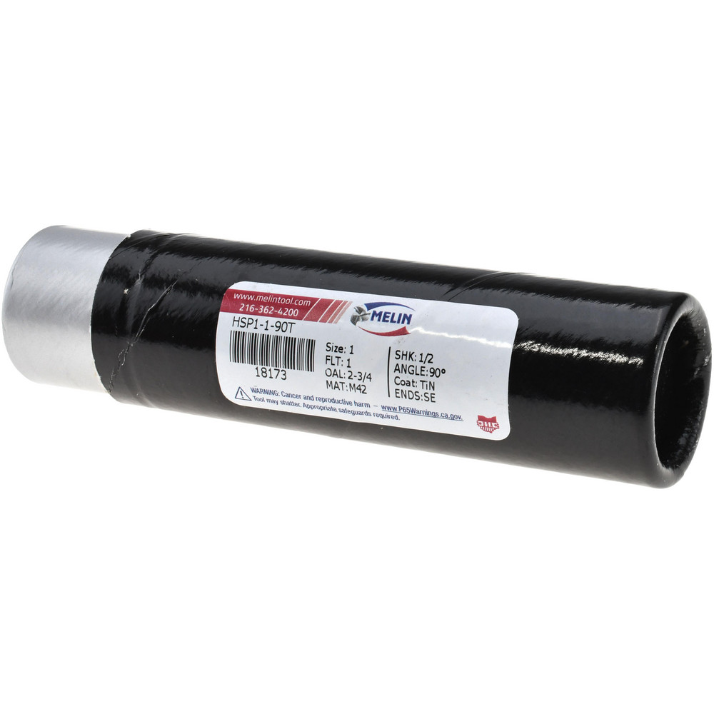 Melin Tool Countersink: 1" Head Dia, 90.00 deg Included Angle, 1 Flute, Cobalt Steel, Right Hand Cut - 18173